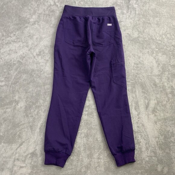 Figs Scrub Pants Womens XS Petite Zamora Jogger Workwear Digital Grape RN Nurse - Picture 12 of 13
